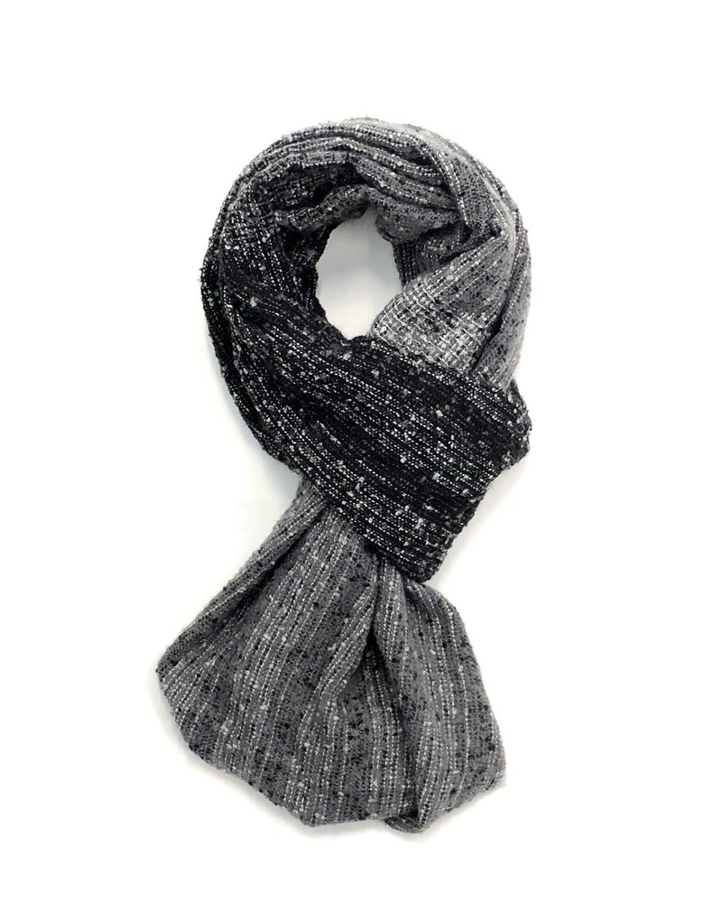 Bowbear Womens Tricolor Winter Knit Infinity Scarf, Grays - Image 5
